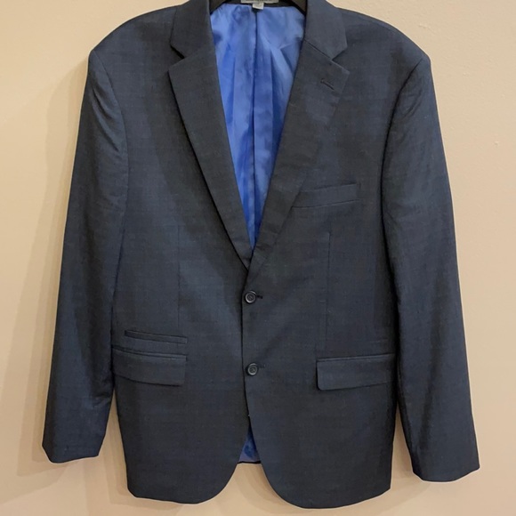 johnson & murphy Other - JOHNSON & MURPHY men’s BLAZER / SUIT JACKET SIZE MED navy faded plaid
